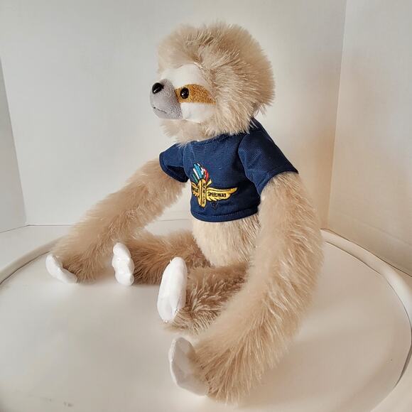 Indianapolis Speedway Sloth Plush Stuffed Animal Wearing Blue T-Shirt 15" FOCO - Picture 3 of 15